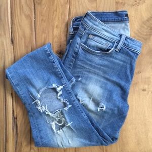 JBrand Distressed Mid-Rise Skinny Ankle Jeans